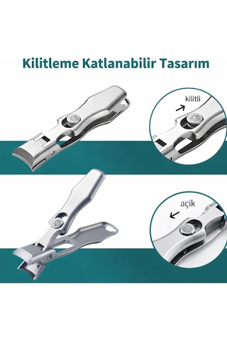 Kalın Ve Sert Tırnaklar İçin Tırnak Makası Seti Geniş Ağızlı, Paslanmaz Çelik, Kutulu