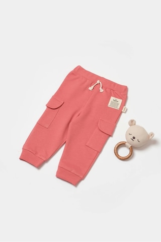 BabyCosy Bebek Cepli Pantolon, %100 Organik Pamuk, Bebek Ve Yenidoğan Serisi - Csy8018 Pembe