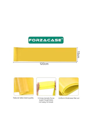 Forzacase Kolay Direnç Pilates Egzersiz Lastiği 120cm Sarı Fc1... Sarı