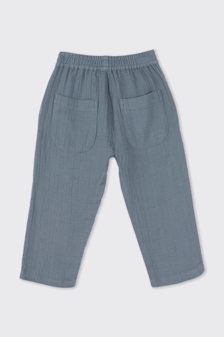 Panço Erkek Çocuk Beli Lastikli Müslin Pantolon İndigo