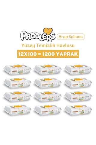 Easy Clean Arap Sabun Katkılı Yüzey Temizlik Havlusu 12x100 (1200 Yaprak)