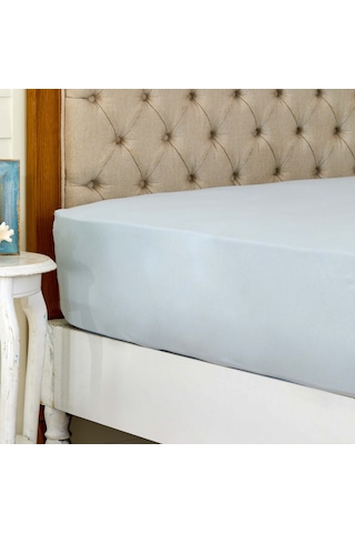 Karaca Home Penye Çift Kişilik Fitted Çarşaf 160x200+30 cm Mavi