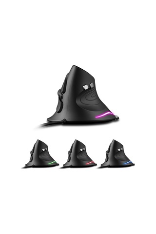 Zelotes T30 6 Tuşlu Dikey Kavramalı Çıkarılabilir Ergonomik Kablolu Fare 7 Renkli Solunum Işığı Diğer