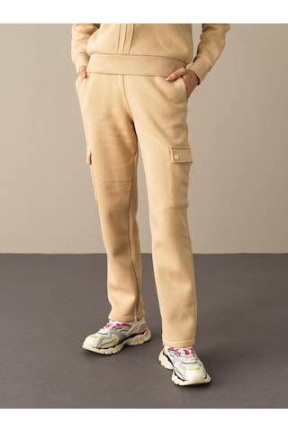 Xint Bej Oversize Pamuklu Sweat Pantolon 470376