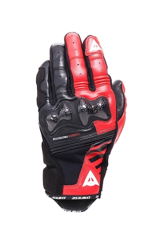 Dainese Reacto Karbon Yazlık Kısa Eldiven Siyah-lava Kırmızı