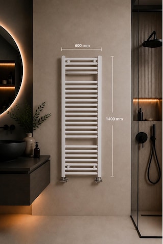 600x1400 Beyaz Havlupan 20 Borulu Banyo Havlupanı