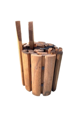 Ahşap Kazıklı Bordür Bahçe Çiti Sınır Çit 150 Cm