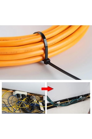 Rutter Rt-3102 2,5x150 Kablo Bağı Siyah 100 Adet - Çırt Kelepçe - Klips - Kablo Düzenliyici