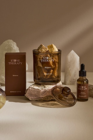 Karaca Home Stone Theraphy Kristal Koku Taşı Seti Balance Lavanta