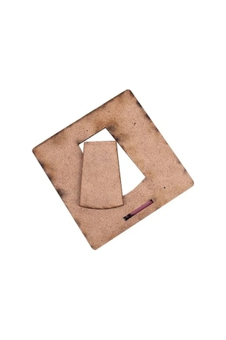 Ahşap Mini Fotoğraf Çerçevesi Seti, 2 Adet 9x9 Cm