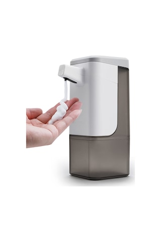 Kangvka 600ml Beyaz Otomatik Enjeksiyon Sabun Dağıtıcı, Masaüstü/duvar Kurulumu, 0.25s Hızlı Tespit, 3 Seviye Ayarlanabilir Pil Yok, Duvar Tutucu Hediye Pd-pmj-03 Beyaz