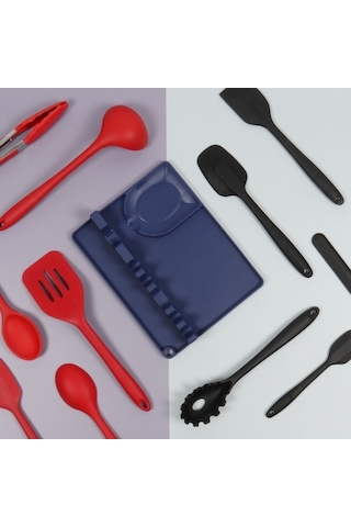 Dancemonkey 2'si 1 Arada Mutfak Silikon Kaşıklık Raf Orta Boy Mavi , Küçük Boy Mavi