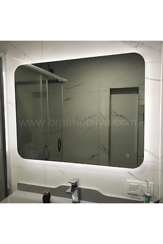 B051 Brat 80x100 Buğu Çözücülü Dokunmatik Led Ayna