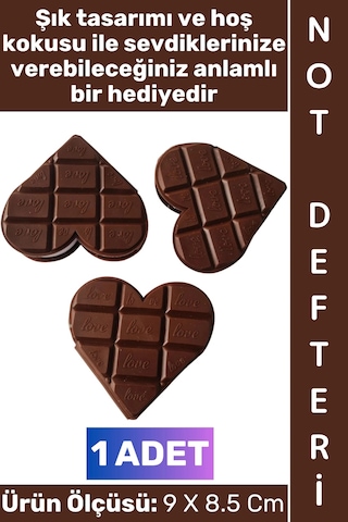 Defter Dekoratif Sevgili Eş Nişanlı Anlamlı Hediye Okul Günlük Ders Şık Estetik Çikolata Görünümlü