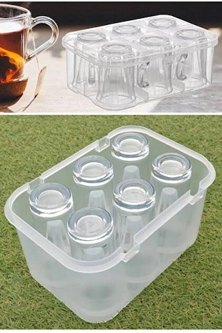 6lı Su Bardak - Kulplu Bardak Taşıma Aparatı Bx40 19 x 7 CM
