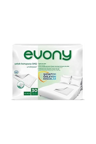 Evony Yatak Koruyucu Jumbo Örtü 60 X 90 Cm 30 Adet Açık Indigo