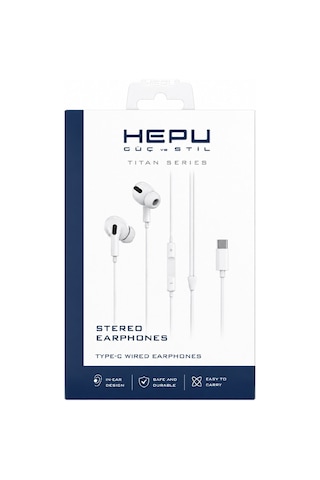 Poco X7 Pro İle Uyumlu Silikonlu Type C Titan Serisi Kablolu Kulaklık 1.2m Süper Bass Tk-01