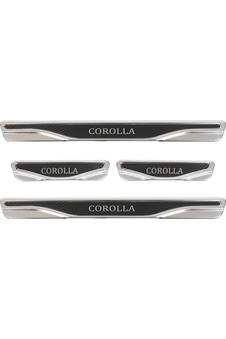 Toyota Corolla 4 Prç. Iç Kapı Eşiği Karbon Krom
