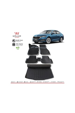 Yeni Skoda Octavia Paspas Bagaj Havuzu 2021 Sonrası 3D Wöller