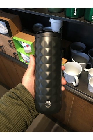 Starbucks Mat Siyah Klasik Seri Paslanmaz Çelik Termos 473 ml