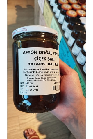 Afyon Doğal Çiçek Balı 850g Katkısız Saf Yayla Bal