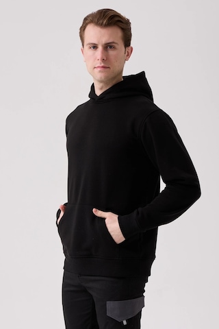 Sanfords Kordonsuz Hoodıe Erkek Kapüşonlu Sweatshirt SiYAH