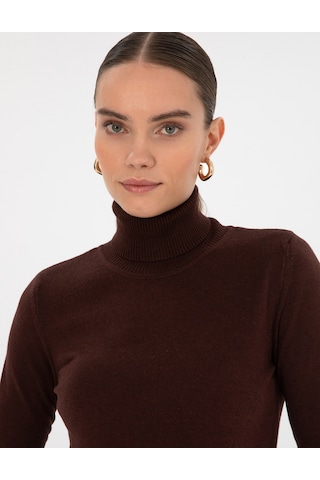Pierre Cardin Kadın Kahverengi Kazak /triko 50315747-vr029 Kahverengi
