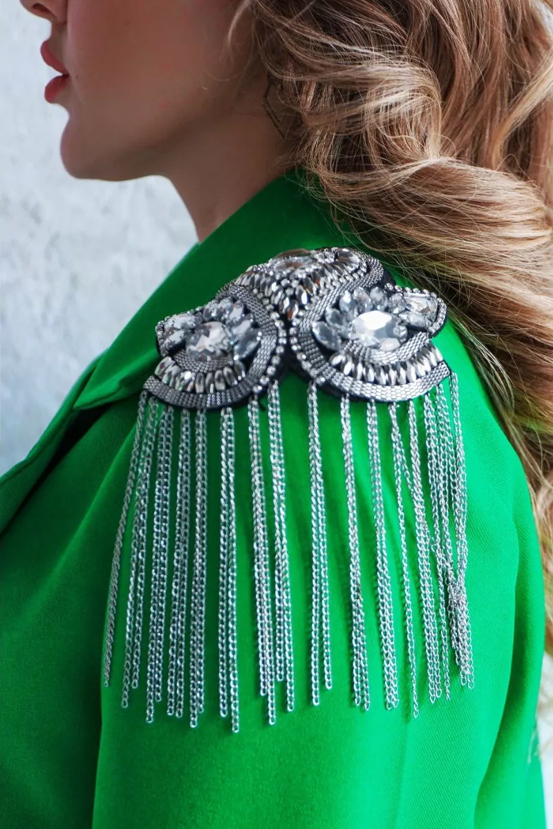 Sweet Night Omuz Askıları 2'li, Zincirli Broşlar 215524413 Siyah