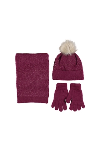 Atkı Bere Eldiven 3 Lü Set Bordo Atkı Bere Eldiven 3 Lü Set Bordo