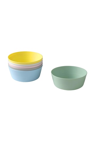 Ikea 204.613.78 6'lı Paket Plastik Kase Tabağı Çok Renkli Sku: Smg8690010536020 Açık Mavi