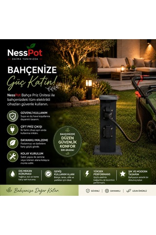 Ness Socket Bahçe Prizi Dikey