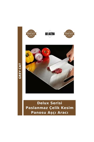 Delux Serisi Paslanmaz Çelik Kesim Panosu Aşçı Aracı Çok Renkli