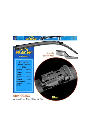 Rbw 90303 Opel Astra J Sedan 2012-2015 Ön Silecek Takımı