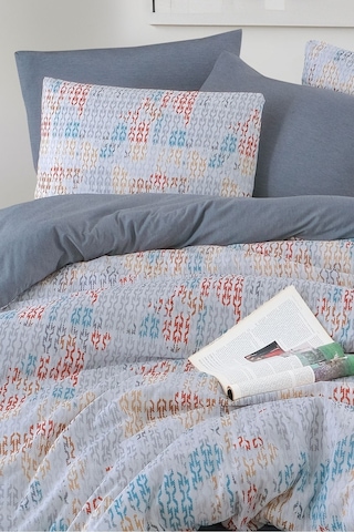 Mystory Home Lastikli Çarşaflı Tek Kişilik Nevresim Takımı Maps