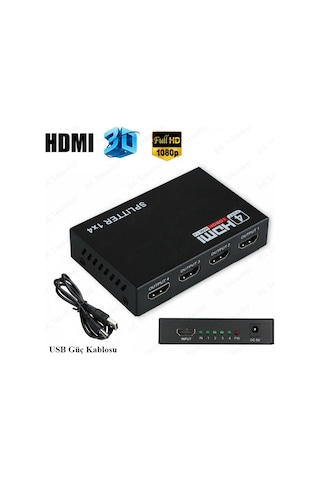 Hdmı Çoklayıcı 1 Giriş 4 Çıkışlı 1080P 3D Hdmı Splitter