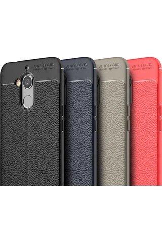 General Mobile 8 Kılıf Deri Tarzı Niss Silikon Case