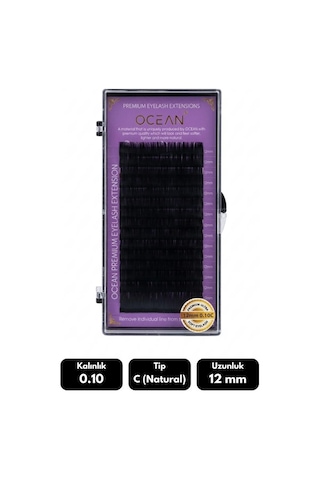 Ocean 0.10c Natural Kıvrım 12 Mm Soft Eyelash Doğal İpek Kirpik 16'lı