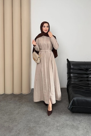 Mihran Butik Quenn Model Coupra Model Kumaş Kemer Detaylı Elbise Taş