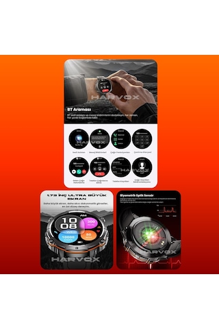 Harvox Watch X2 Pro Akıllı Saat Apple İphone Ve Android Tüm Telefonlara Uyumlu Gümüş