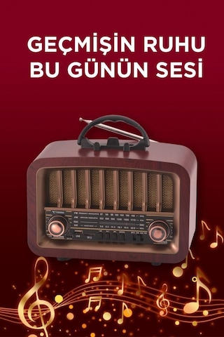 Torima D-57 Ahşap Nostalji Radyo Kablosuz Bluetooth Hoparlör (İthalatçı Garantili)