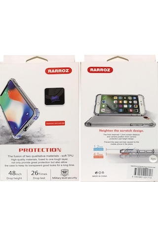 Rarroz Samsung Galaxy A600 A6 2018 Uyumlu Arka Koruma Arka Koruma Kılıf - Şeffaf Şeffaf