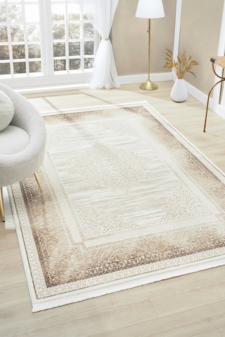 Asya Vizon Halı Akrilik Halı Yumuşak Dokulu Salon Oturma Odası Yatak Odası Halısı 525 Vizon
