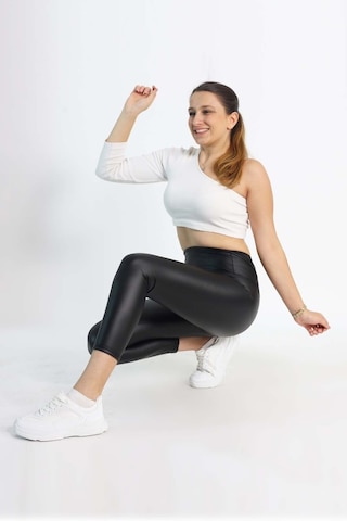 Pucka Fashion Içi Kürklü Deri Taytsiyahxl Siyah