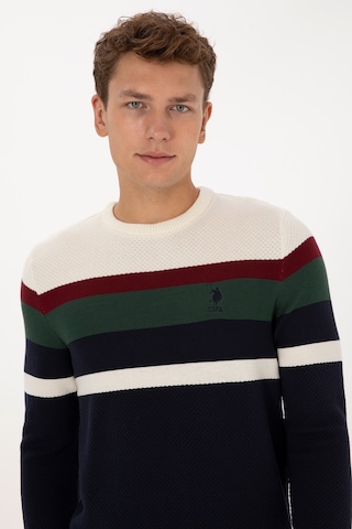 U.S. Polo Assn. Erkek Slim Fit Bisiklet Yaka Lacivert Kazak 50308234-VR033