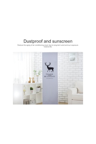 Sones Basit Dikey Dolap Tipi Her Şey Dahil Klima Kumaş Toz Kapağı, Boyut: 180x55x35cm, Stil: Kedi Ve Kuş