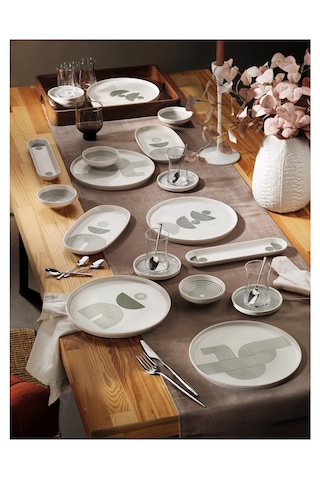 Olika Verona 32 Parça Porselen Kahvaltı Ve Ikram Seti Beyaz