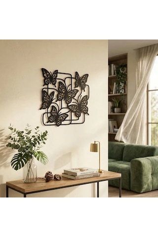 Northcity Modern Kelebek Duvar Tablosu Mdf Lazer Kesim Çoklu Kelebek Figürleri
