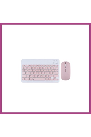 Gees Global Kyb71 Kablosuz Türkçe Q Klavye Mouse Set - Pembe Gbzs Diğer