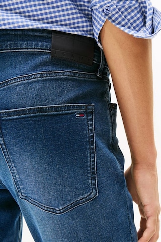 Tommy Hilfiger Erkek Scanton Dar Kalıp Eskitme Görünümlü Jean Pantolon - Mavi Dee