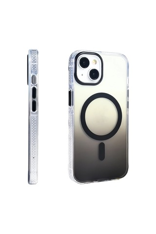 Apple Uyumlu iPhone 14 Kılıf M-safe Şarj Özellikli Transparan Renk Geçişli Zore Toros Kapak